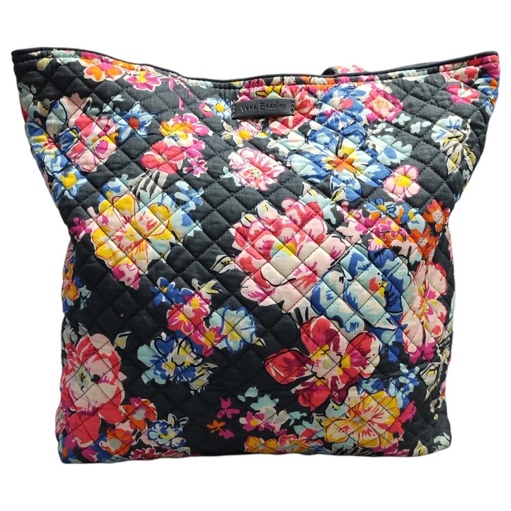 Vera Bradley Tote Bag Womens‎ Multi Pretty Posies Floral Quilted Double Handles